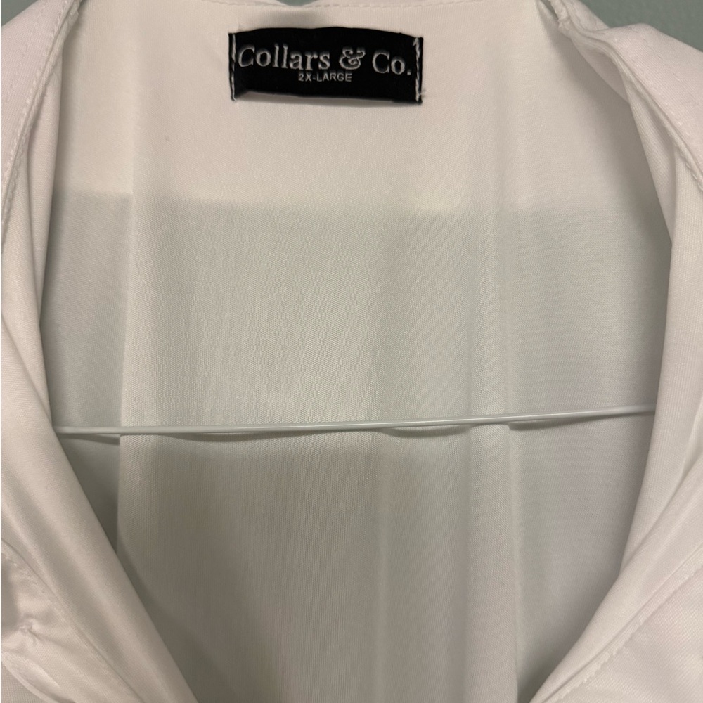 Collars & Co Men's White Short-Sleeve Polo Shirt 2XL - Picture 2 of 4